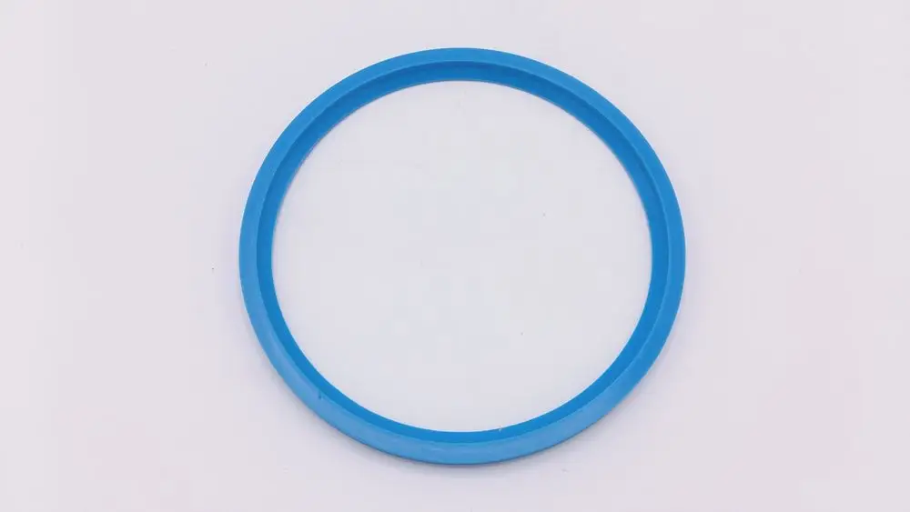 Blaue Dichtung von Remeha, kreisförmig, flach und ohne sichtbare Maße. Ideal für Einsatz in technischen Anwendungen zur Abdichtung.
